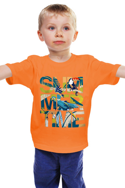 Заказать детскую футболку в Москве. Детская футболка классическая унисекс Время лета от queen  - готовые дизайны и нанесение принтов.