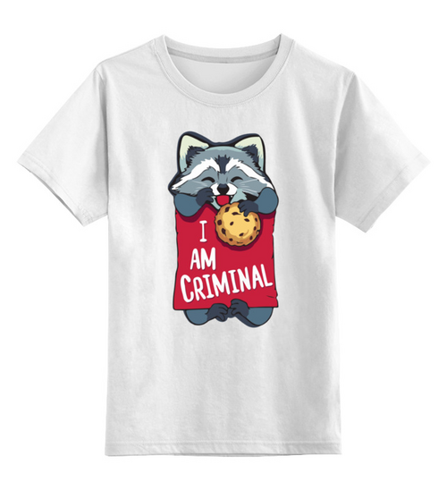 Заказать детскую футболку в Москве. Детская футболка классическая унисекс I Am Criminal от MariYang  - готовые дизайны и нанесение принтов.