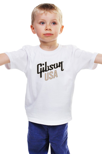 Заказать детскую футболку в Москве. Детская футболка классическая унисекс Gibson USA от Djimas Leonki - готовые дизайны и нанесение принтов.