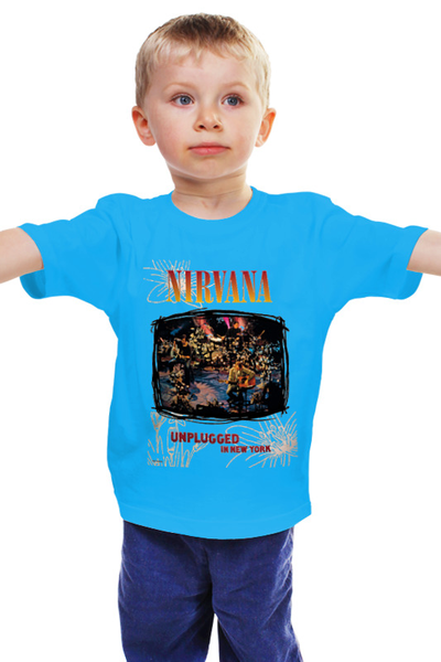 Заказать детскую футболку в Москве. Детская футболка классическая унисекс Nirvana Unplagged album t-shirt от rancid - готовые дизайны и нанесение принтов.