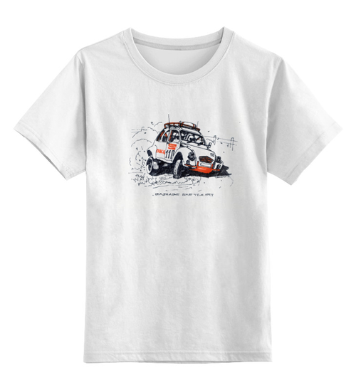 Заказать детскую футболку в Москве. Детская футболка классическая унисекс Автомобиль Citroen 2cv Rally от miks - готовые дизайны и нанесение принтов.