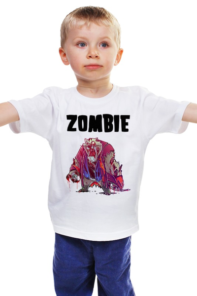 Заказать детскую футболку в Москве. Детская футболка классическая унисекс Zombie Cat от Leichenwagen - готовые дизайны и нанесение принтов.