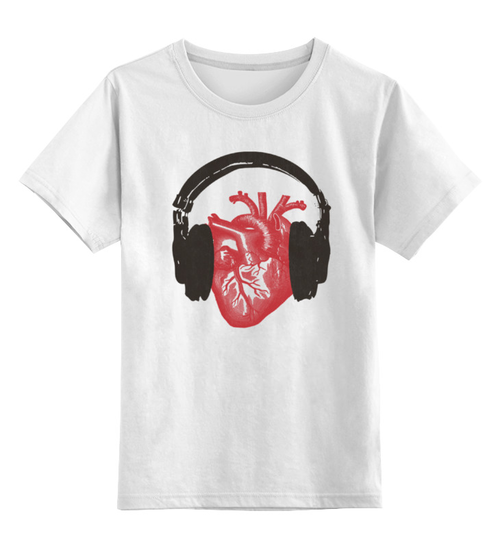 Заказать детскую футболку в Москве. Детская футболка классическая унисекс Love Music от geekbox - готовые дизайны и нанесение принтов.