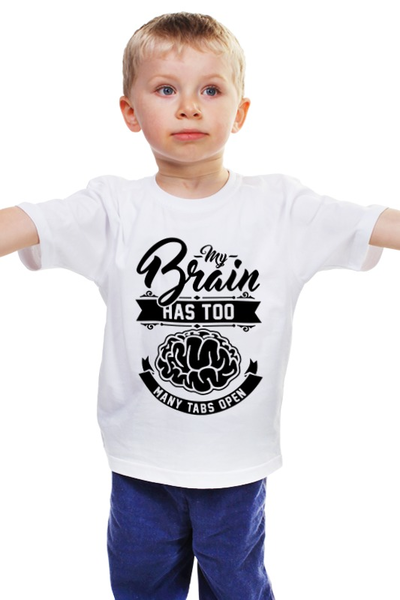 Заказать детскую футболку в Москве. Детская футболка классическая унисекс Мозг (Brain) от trugift - готовые дизайны и нанесение принтов.