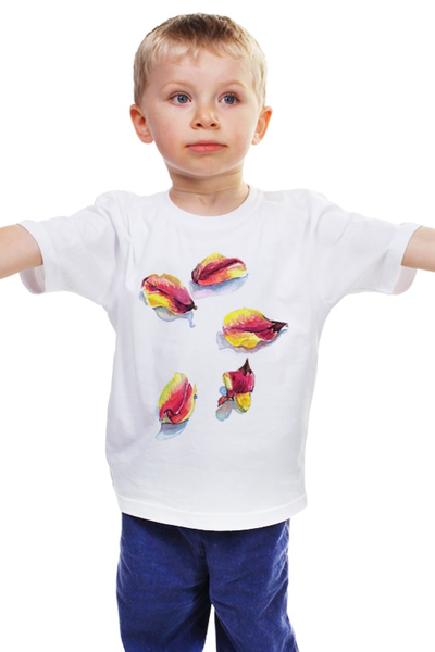 Заказать детскую футболку в Москве. Детская футболка классическая унисекс лепестки от armonija - готовые дизайны и нанесение принтов.