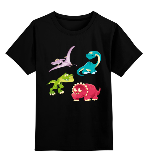 Заказать детскую футболку в Москве. Детская футболка классическая унисекс Динозавры от trugift - готовые дизайны и нанесение принтов.
