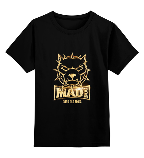 Заказать детскую футболку в Москве. Детская футболка классическая унисекс Mad dog gold от Серега Шнайдер - готовые дизайны и нанесение принтов.