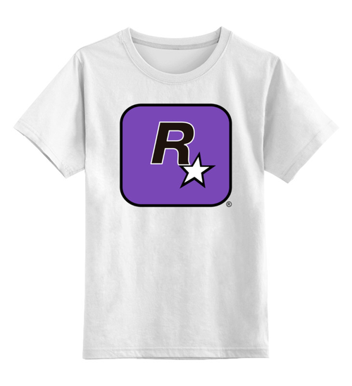 Заказать детскую футболку в Москве. Детская футболка классическая унисекс Rockstar Games от Nalivaev - готовые дизайны и нанесение принтов.