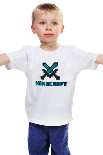 Заказать детскую футболку в Москве. Детская футболка классическая унисекс Minecraft - Майнкрафт от Savara - готовые дизайны и нанесение принтов.
