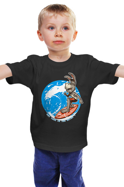 Заказать детскую футболку в Москве. Детская футболка классическая унисекс Ослосерфинг от Printinessa  - готовые дизайны и нанесение принтов.