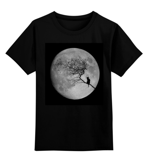 Заказать детскую футболку в Москве. Детская футболка классическая унисекс Лунная ночь от Samui Kokoro - готовые дизайны и нанесение принтов.