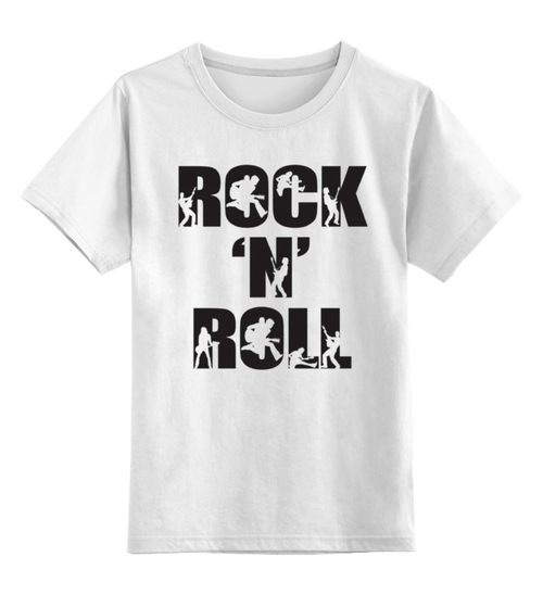 Заказать детскую футболку в Москве. Детская футболка классическая унисекс Rock N Roll от Leichenwagen - готовые дизайны и нанесение принтов.