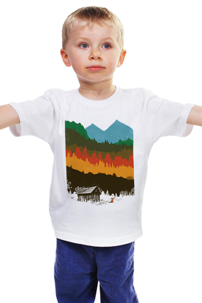 Заказать детскую футболку в Москве. Детская футболка классическая унисекс Дикая природа  от ISliM - готовые дизайны и нанесение принтов.