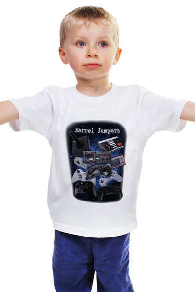 Заказать детскую футболку в Москве. Детская футболка классическая унисекс Barrel Jumpers от BJ Shop - готовые дизайны и нанесение принтов.