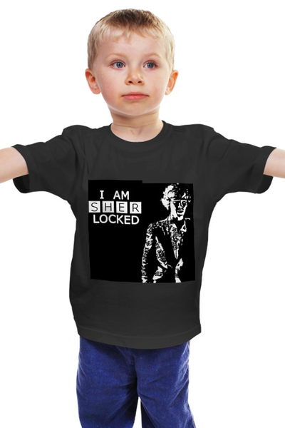 Заказать детскую футболку в Москве. Детская футболка классическая унисекс Sherlock от Екатерина Смирнова - готовые дизайны и нанесение принтов.