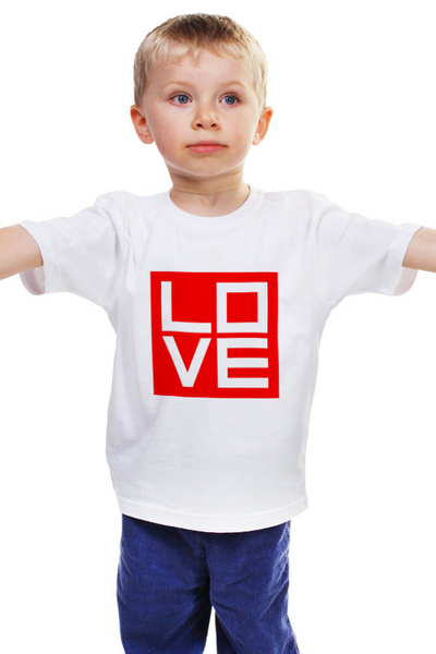Заказать детскую футболку в Москве. Детская футболка классическая унисекс Love (Любовь) от gopotol - готовые дизайны и нанесение принтов.
