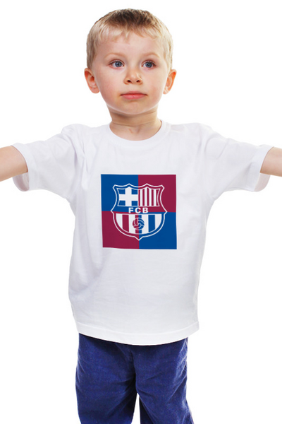 Заказать детскую футболку в Москве. Детская футболка классическая унисекс FC Barcelona | Barcelona Logo (2021) от 0x000000123 - готовые дизайны и нанесение принтов.