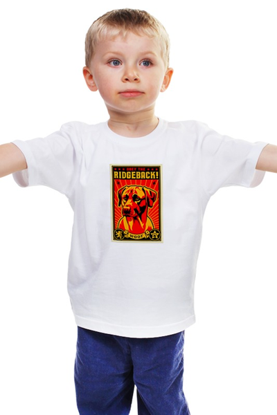 Заказать детскую футболку в Москве. Детская футболка классическая унисекс Собака: RIDGEBACK от Виктор Гришин - готовые дизайны и нанесение принтов.