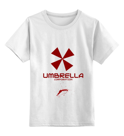 Заказать детскую футболку в Москве. Детская футболка классическая унисекс Resident Evil: Umbrella Corporation от game-fan - готовые дизайны и нанесение принтов.
