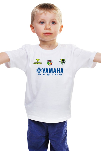 Заказать детскую футболку в Москве. Детская футболка классическая унисекс Yamaha Racing от Illson Pride - готовые дизайны и нанесение принтов.