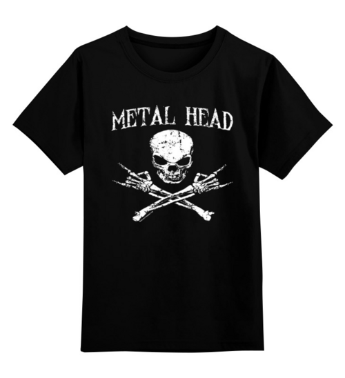 Заказать детскую футболку в Москве. Детская футболка классическая унисекс Metal Head от Серега Шнайдер - готовые дизайны и нанесение принтов.
