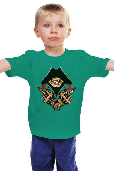 Заказать детскую футболку в Москве. Детская футболка классическая унисекс Череп  от ПРИНТЫ ПЕЧАТЬ  - готовые дизайны и нанесение принтов.