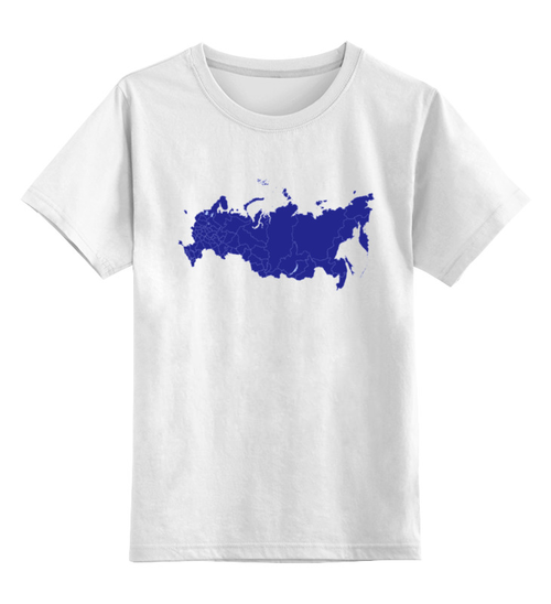 Заказать детскую футболку в Москве. Детская футболка классическая унисекс РОССИЯ от Jimmy Flash - готовые дизайны и нанесение принтов.