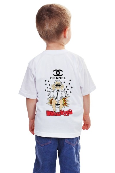 Заказать детскую футболку в Москве. Детская футболка классическая унисекс Chanel от Leichenwagen - готовые дизайны и нанесение принтов.