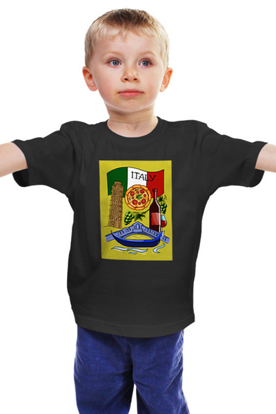 Заказать детскую футболку в Москве. Детская футболка классическая унисекс Италия. Моя любовь от Елена  - готовые дизайны и нанесение принтов.