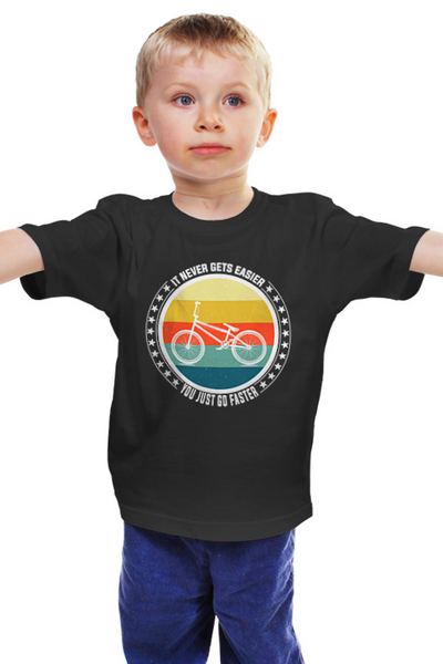Заказать детскую футболку в Москве. Детская футболка классическая унисекс ❖На велосипеде❖ от balden - готовые дизайны и нанесение принтов.