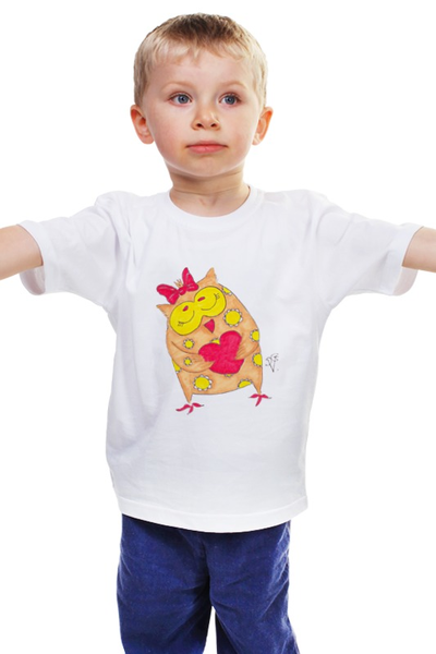 Заказать детскую футболку в Москве. Детская футболка классическая унисекс Совенок от galkagalka - готовые дизайны и нанесение принтов.