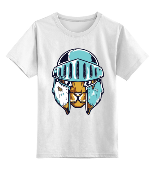 Заказать детскую футболку в Москве. Детская футболка классическая унисекс Кот в доспехах от fanart - готовые дизайны и нанесение принтов.
