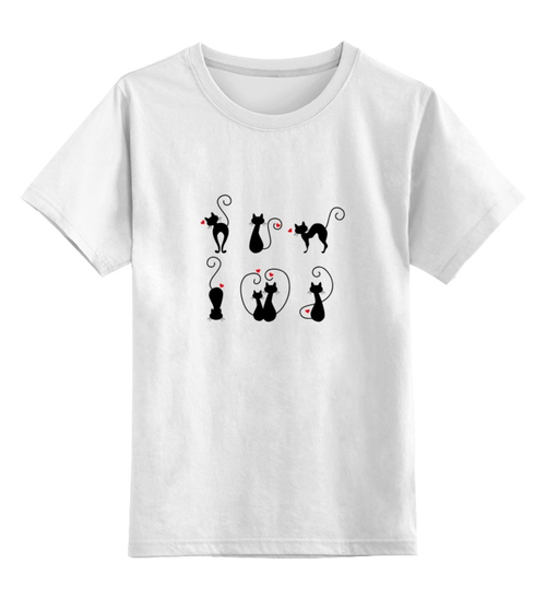 Заказать детскую футболку в Москве. Детская футболка классическая унисекс Кошки 8 от Виктор Гришин - готовые дизайны и нанесение принтов.