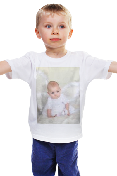 Заказать детскую футболку в Москве. Детская футболка классическая унисекс ангел от dachamacha - готовые дизайны и нанесение принтов.