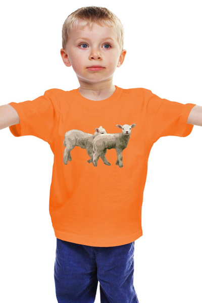 Заказать детскую футболку в Москве. Детская футболка классическая унисекс Ягнята от BAD OWL - готовые дизайны и нанесение принтов.