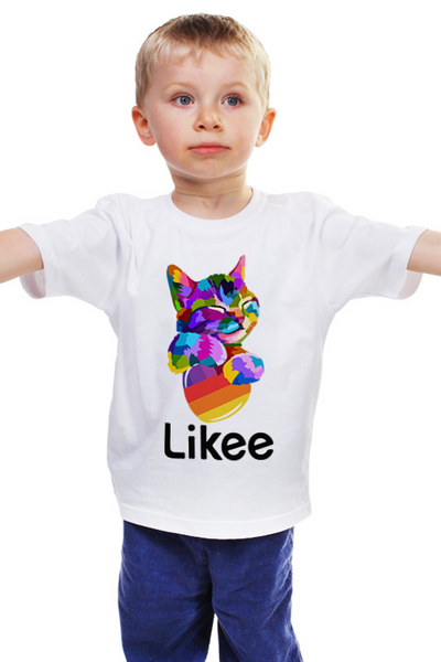 Заказать детскую футболку в Москве. Детская футболка классическая унисекс Котик Лайк от MariYang  - готовые дизайны и нанесение принтов.