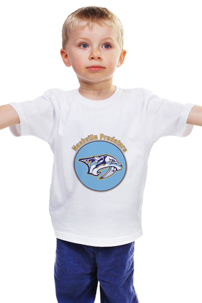 Заказать детскую футболку в Москве. Детская футболка классическая унисекс Нэшвилл Предаторс  от kspsshop - готовые дизайны и нанесение принтов.