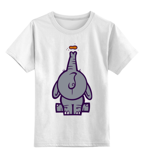 Заказать детскую футболку в Москве. Детская футболка классическая унисекс Слоник от fanart - готовые дизайны и нанесение принтов.