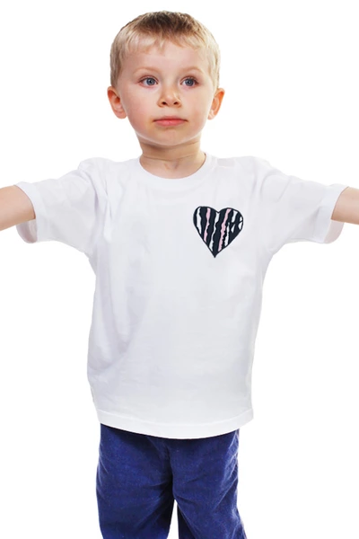Заказать детскую футболку в Москве. Детская футболка классическая унисекс Зебра на спине от n_mjagina@mail.ru - готовые дизайны и нанесение принтов.