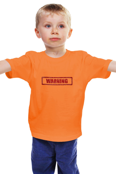 Заказать детскую футболку в Москве. Детская футболка классическая унисекс Warning от Аня Лукьянова - готовые дизайны и нанесение принтов.