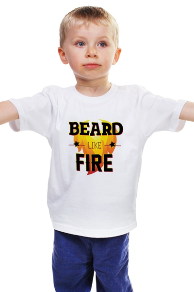Заказать детскую футболку в Москве. Детская футболка классическая унисекс Beard Like Fire от Borodachi - готовые дизайны и нанесение принтов.