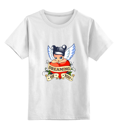 Заказать детскую футболку в Москве. Детская футболка классическая унисекс Мечтаю о тебе от zen4@bk.ru - готовые дизайны и нанесение принтов.