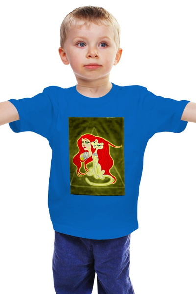 Заказать детскую футболку в Москве. Детская футболка классическая унисекс Бастет-Богиня любви от Mulan  - готовые дизайны и нанесение принтов.