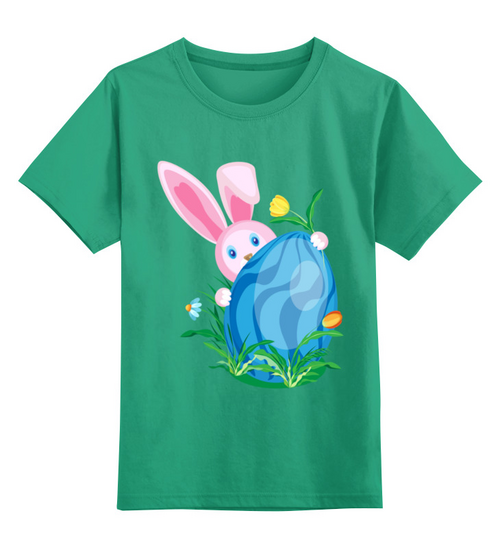 Заказать детскую футболку в Москве. Детская футболка классическая унисекс Кролик и яйцо от IrinkaArt  - готовые дизайны и нанесение принтов.