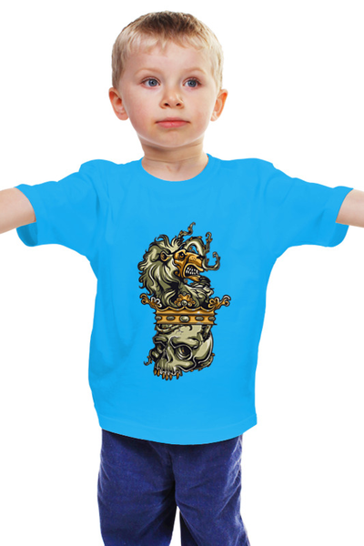 Заказать детскую футболку в Москве. Детская футболка классическая унисекс Череп и лев от Ирина - готовые дизайны и нанесение принтов.