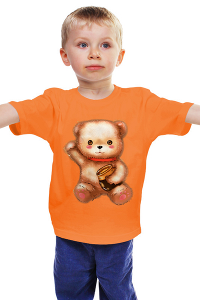 Заказать детскую футболку в Москве. Детская футболка классическая унисекс Сладкий мишка от T-shirt print  - готовые дизайны и нанесение принтов.