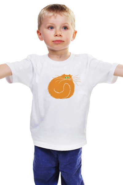 Заказать детскую футболку в Москве. Детская футболка классическая унисекс Рыжий котэ от kuka-nina - готовые дизайны и нанесение принтов.