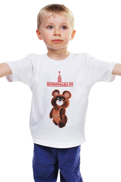 Заказать детскую футболку в Москве. Детская футболка классическая унисекс Олимпийский мишка от СССР магазин - готовые дизайны и нанесение принтов.