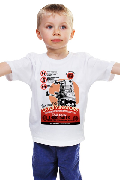 Заказать детскую футболку в Москве. Детская футболка классическая унисекс Далек от geekbox - готовые дизайны и нанесение принтов.