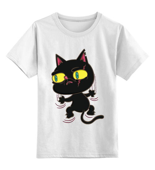 Заказать детскую футболку в Москве. Детская футболка классическая унисекс Черный Кот от originals - готовые дизайны и нанесение принтов.